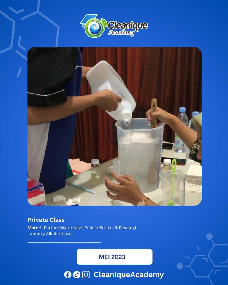 Pelatihan Private Formulasi – Shindy Ayuliasari (Dan Laundry)