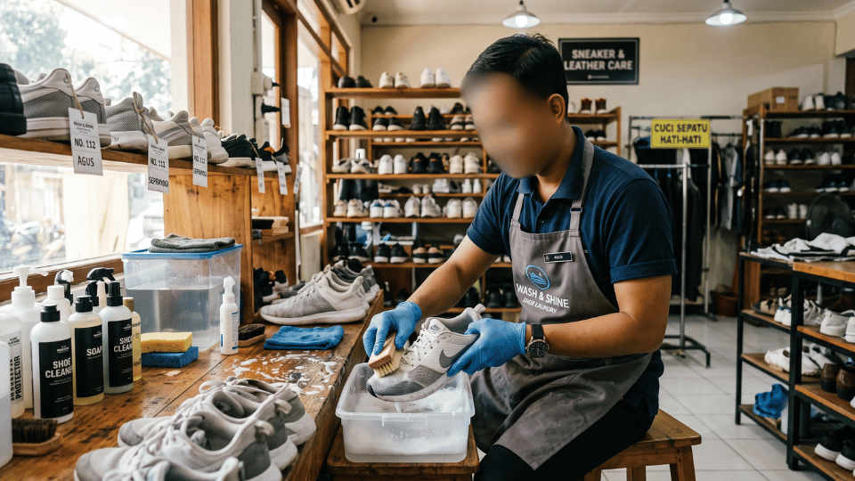 Panduan Kursus Laundry Sepatu: Teknik Deep Cleaning Bahan Sensitif