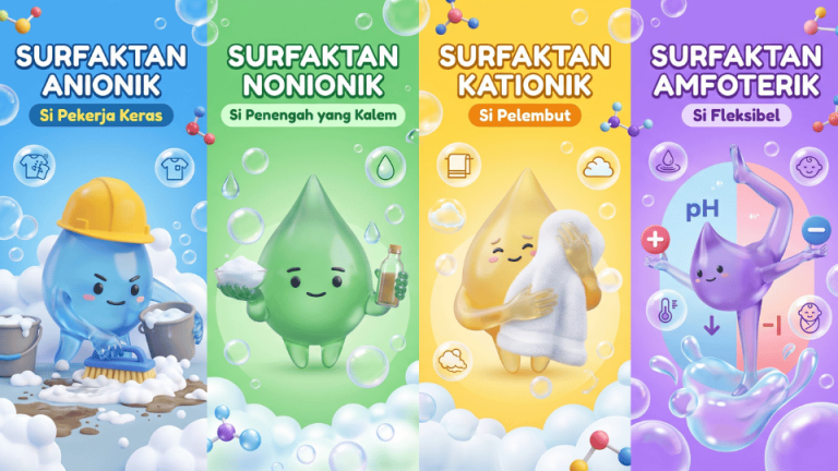 Mengenal Jenis Surfaktan dalam Formulasi Deterjen Cair Premium